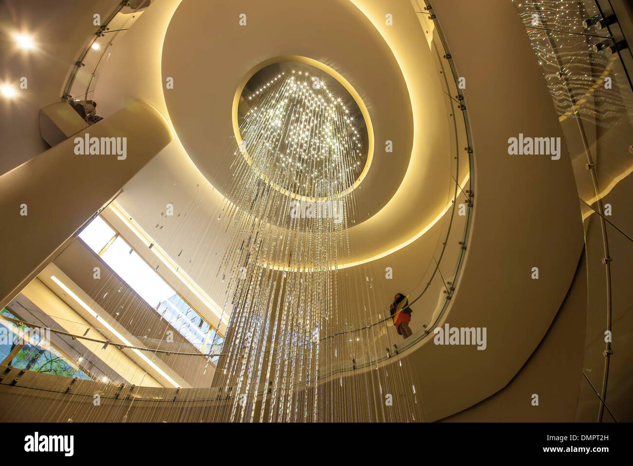 View from the interior lobby  of the Rockefeller Center or `The Rock: in New York City;New York, USA; America Stock Photo